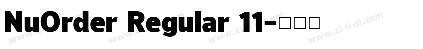 NuOrder Regular 11字体转换